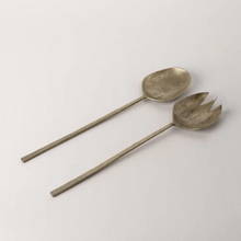 Antique Salad Server - Burnished Handle