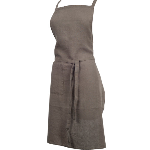 Linen Apron - Charcoal - CRAVE WARES