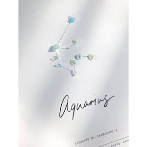 Aquarius - Zodiac Crystal Print