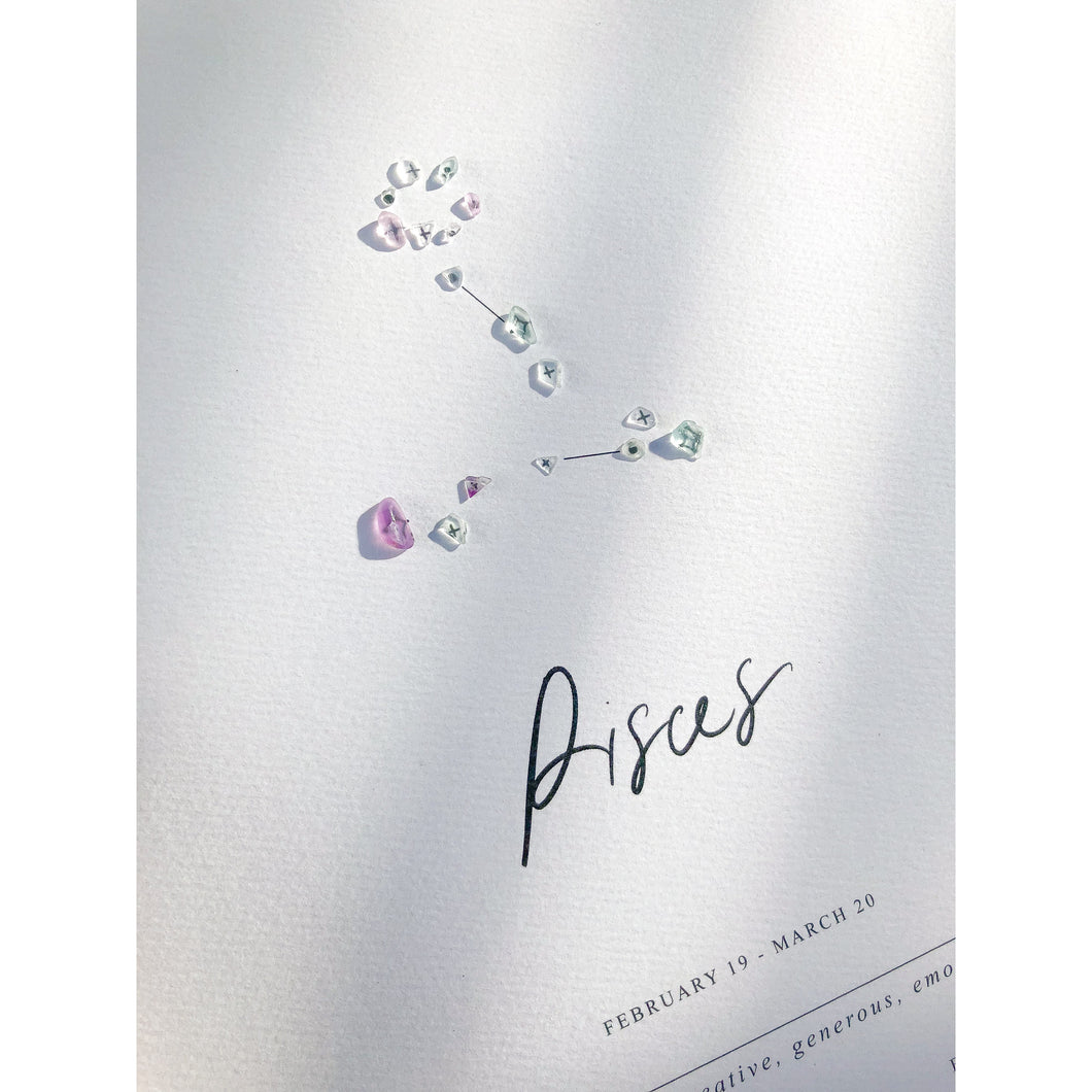 Pisces - Zodiac Crystal Print