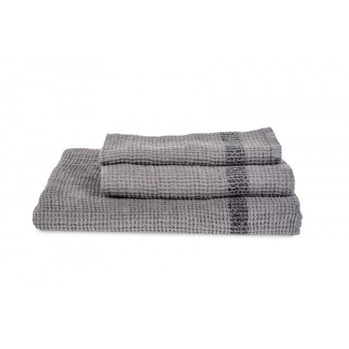 Antibes Linen Towels - Charcoal
