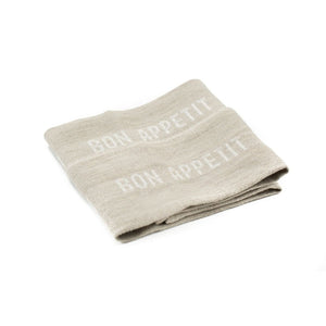 Bon Appetit Tea Towel - White/Natural - CRAVE WARES