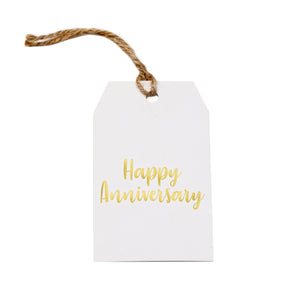 Gift tag - Happy Anniversary - Gold Foil - CRAVE WARES