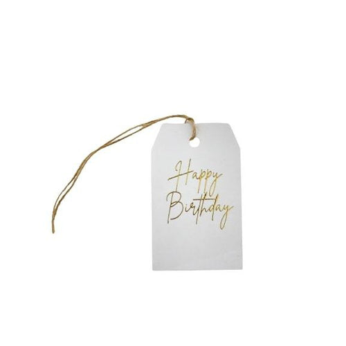Gift tag - Happy Birthday - Gold Foil
