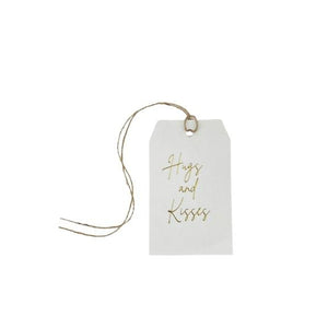 Gift tag - Hugs & Kisses - Gold Foil