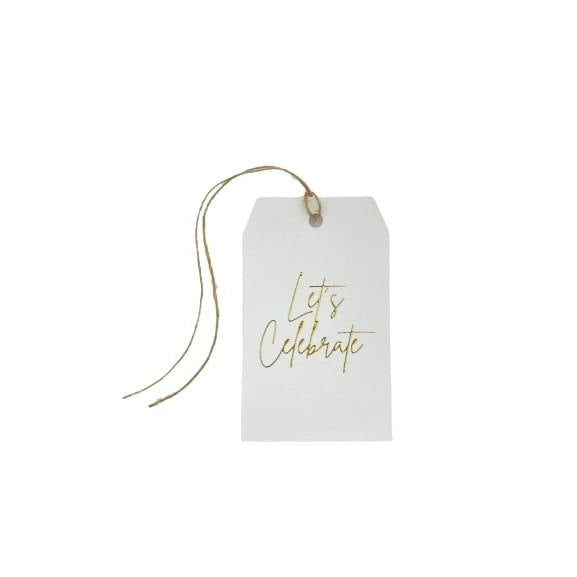 Gift tag - Let's Celebrate - Gold Foil