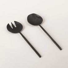 Black Salad Server - Burnished Handle