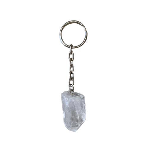 Clear Quartz Crystal - Keyring - CRAVE WARES