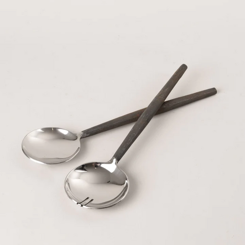 Smooth Salad Server - Burnished Handle, image