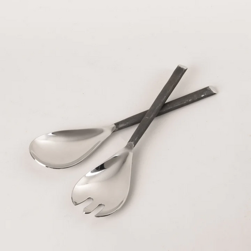 Stainless Steel Salad Server - Burnished Handle, image