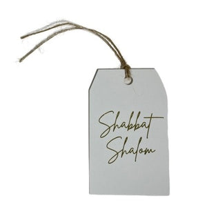 Gift Tag - Shabbat Shalom - Gold Foil