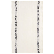 Bon Appetit Linen Tea Towel | White/Black