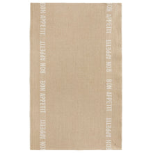Bon Appetit Linen Tea Towel | Natural/White