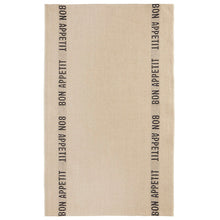 Bon Appetit Linen Tea Towel | Natural/Black