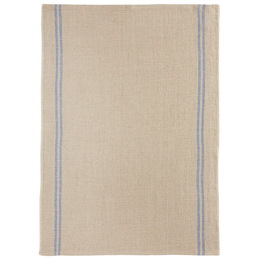 Country Tea Towel - Natural/Blue