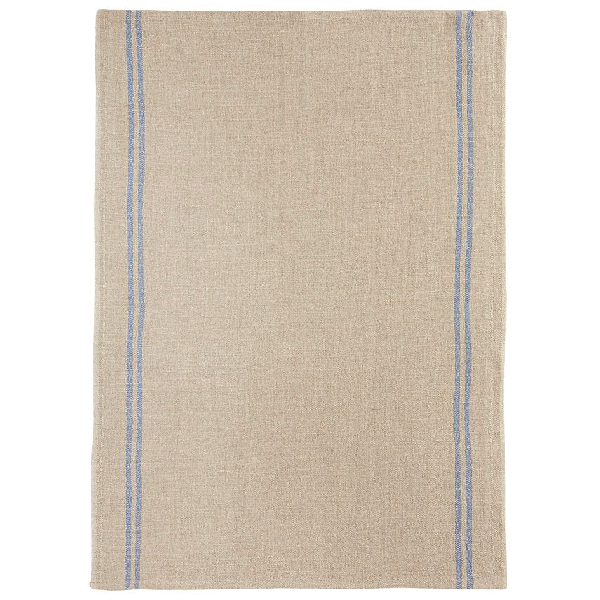 Country Tea Towel - Natural/Blue