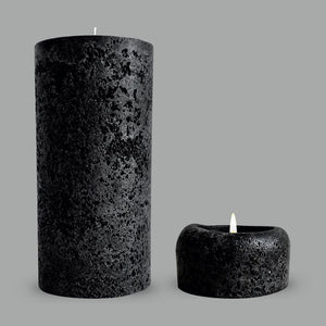 Black Textured Candle - Small