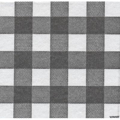 Disposable Dinner Napkin | Vichy Black