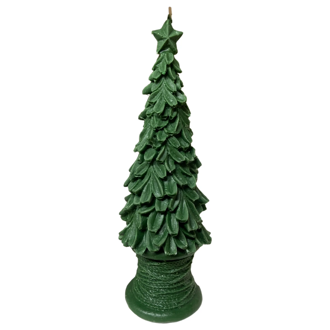 Star Christmas Tree Candle - Green