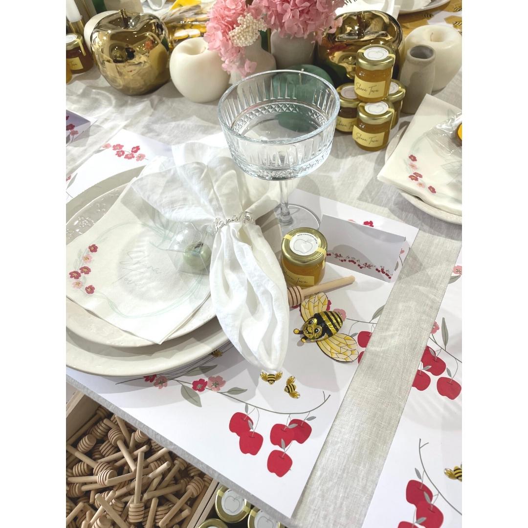 rosh-hashanah-shana-tova Sweet Apple Blossom Place Card, table setting