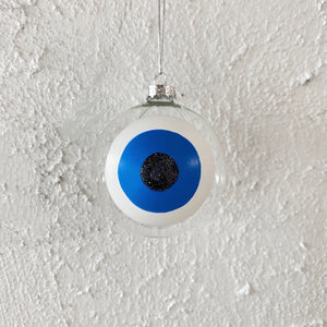 Evil Eye Christmas Tree Ornament -- Clear