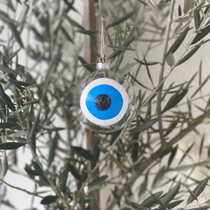 Evil Eye Christmas Tree Ornament -- Clear