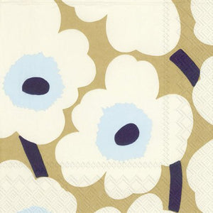 Disposable Lunch Napkin - Unikko Cream Gold - CRAVE WARES