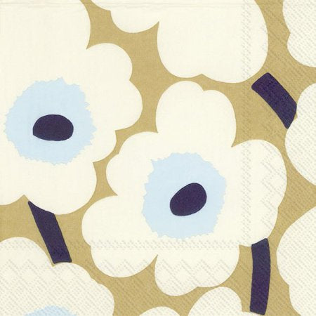 Disposable Lunch Napkin - Unikko Cream Gold - CRAVE WARES