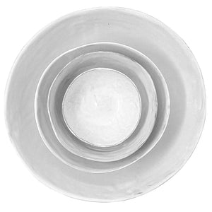 Carron Paris - Footed White Bowl Medium, birdsview