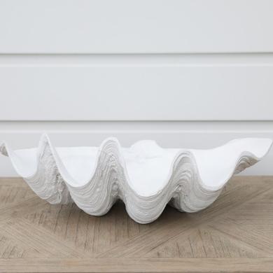 Polyresin Clam - White