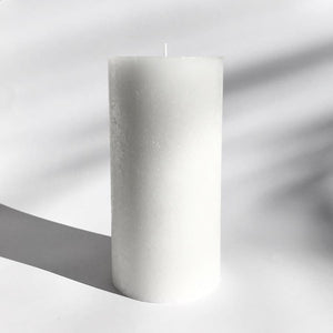 White Textured Candle - Medium