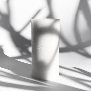 White Textured Candle - Medium